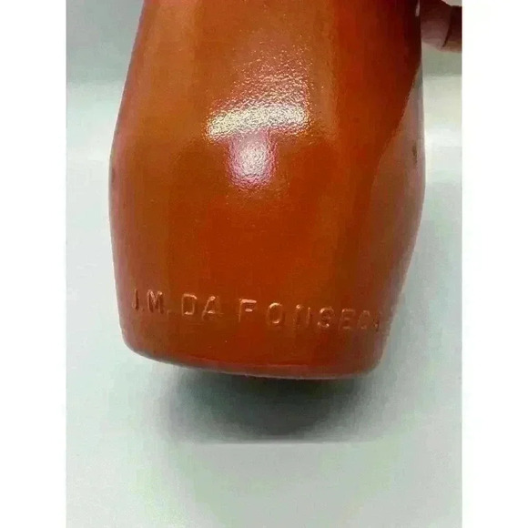 VTG 1980 JM Da Fonseca Azeitao Portugal Rust Brown Painted Glass 9" Wine Bottle - Picture 7 of 11